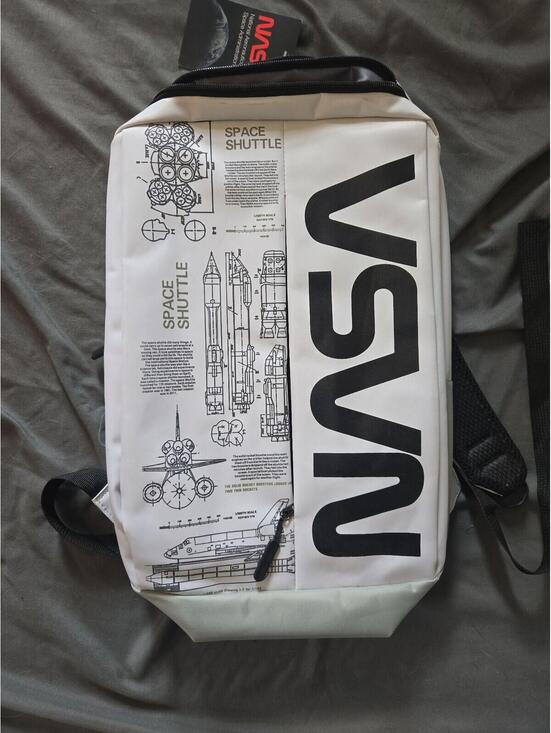 Nasa Other - NASA Space Shuttle Blueprint Graphic Backpack with USB Port